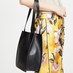 Baggu Black Leather Shopping Tote
